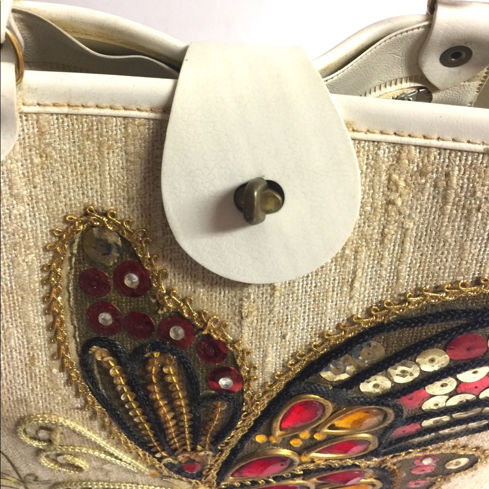 🦋 1950s Wooden Butterfly Box Purse Enid Collins ? - Picture 6 of 8